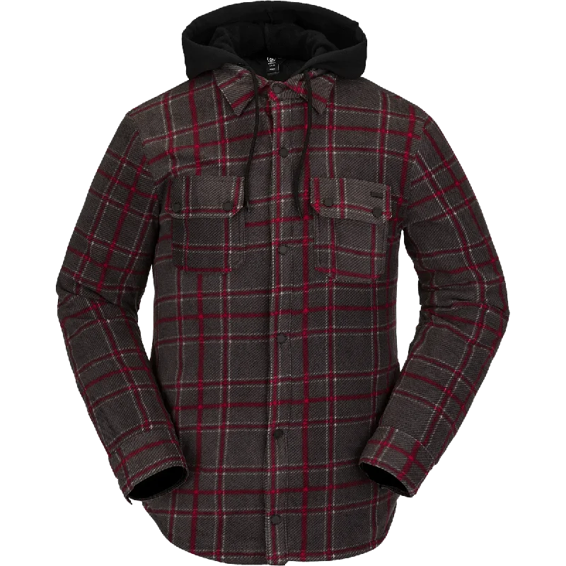 Men's rugged sherpa jacket-Men's Field Insulated Flannel Jacket