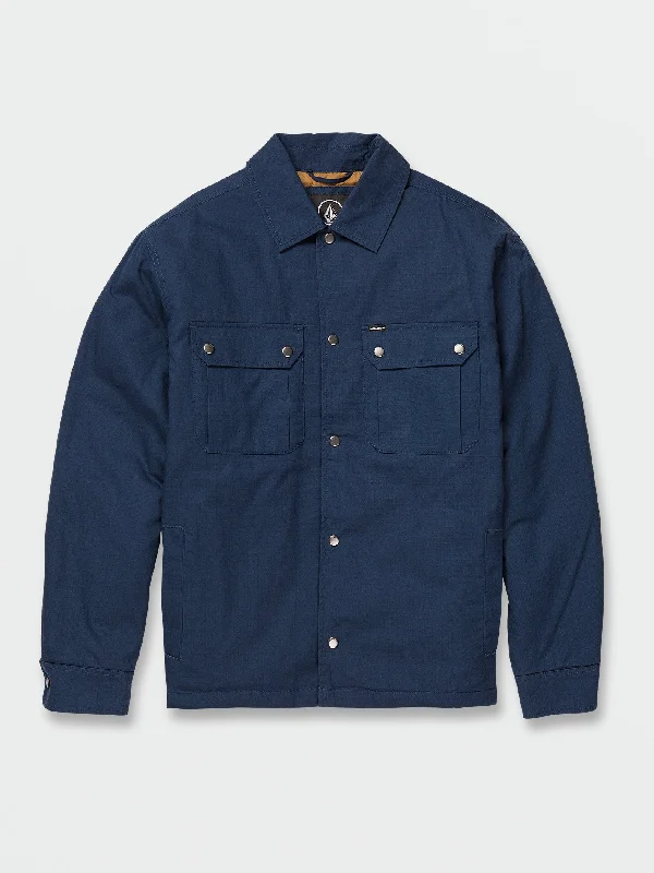 Men's insulated suede jacket-Larkin Jacket - Baja Indigo