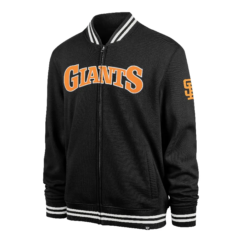 Men's soft sherpa jacket-SAN FRANCISCO GIANTS COOPERSTOWN WAX PACK PRO CAMDEN '47 TRACK JACKET