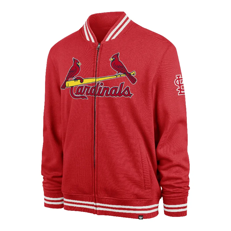 Men's breathable down jacket-ST. LOUIS CARDINALS COOPERSTOWN WAX PACK PRO CAMDEN '47 TRACK JACKET