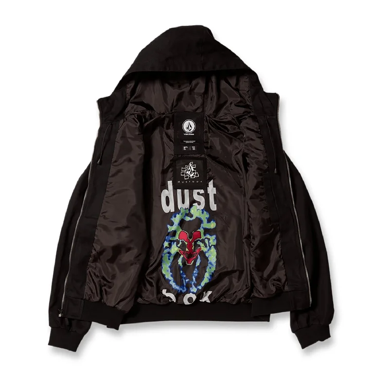 Men's stylish anorak jacket-Volcom Dustbox Jacket Black