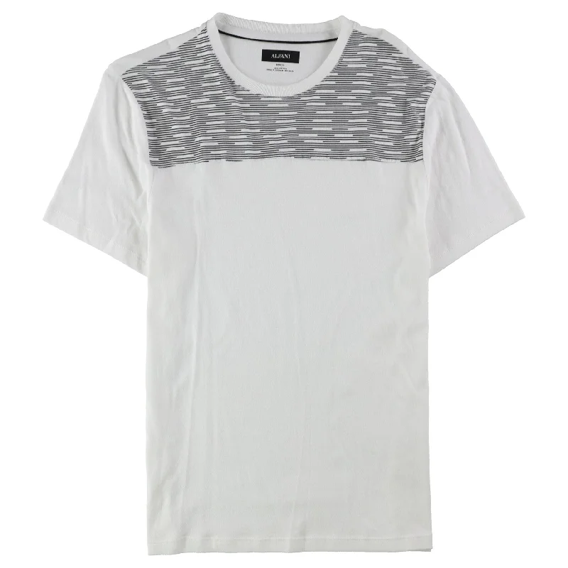 Men's short-sleeve anti-odor graphic top-Alfani Mens Blocked Basic T-Shirt