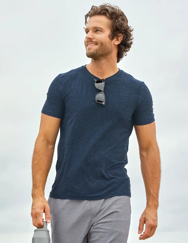 Men's short-sleeve casual ribbed shirt-Always Beyond Crew Tee 2.0