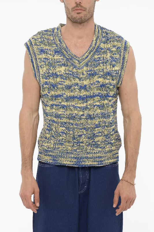 Men's casual mock cardigan-Andersson Bell V-Neck Sleeveless OTRETO Sweater