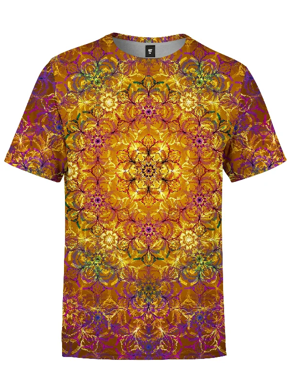 Men's short-sleeve soft faded tee-Autumn Mandala Unisex Crew