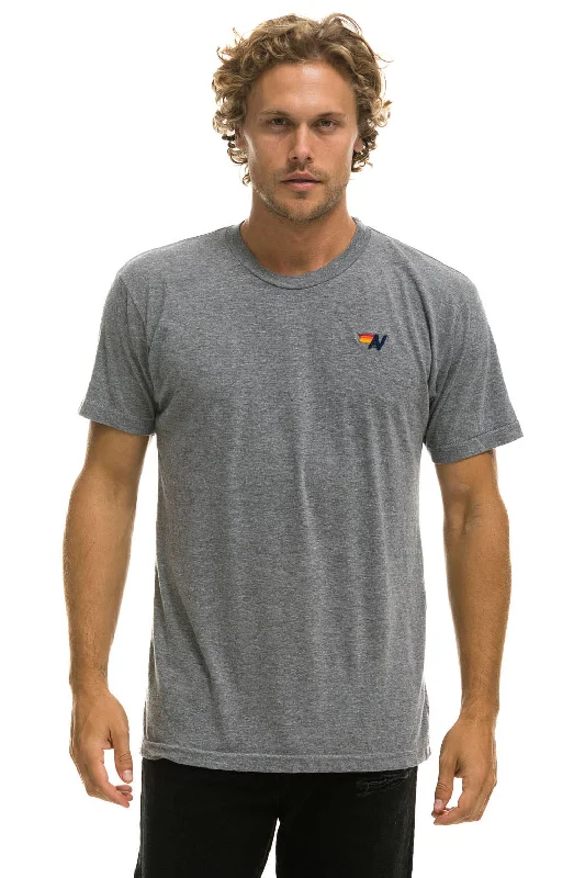 Men's short-sleeve heather gray tee-BASIC TEE - HEATHER GREY