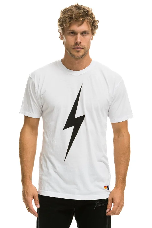 Men's short-sleeve tropical vibe tee-BOLT TEE - WHITE