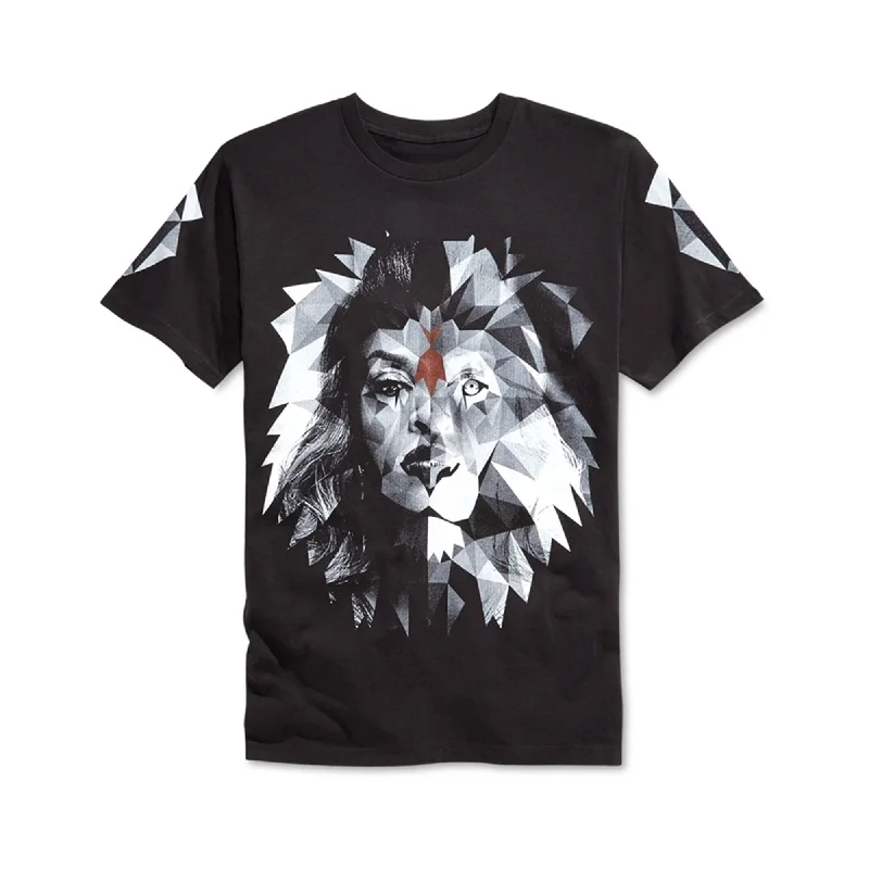 Men's short-sleeve textured stripe top-Century Fox Film Mens Empire Lion Graphic T-Shirt, Black, Small