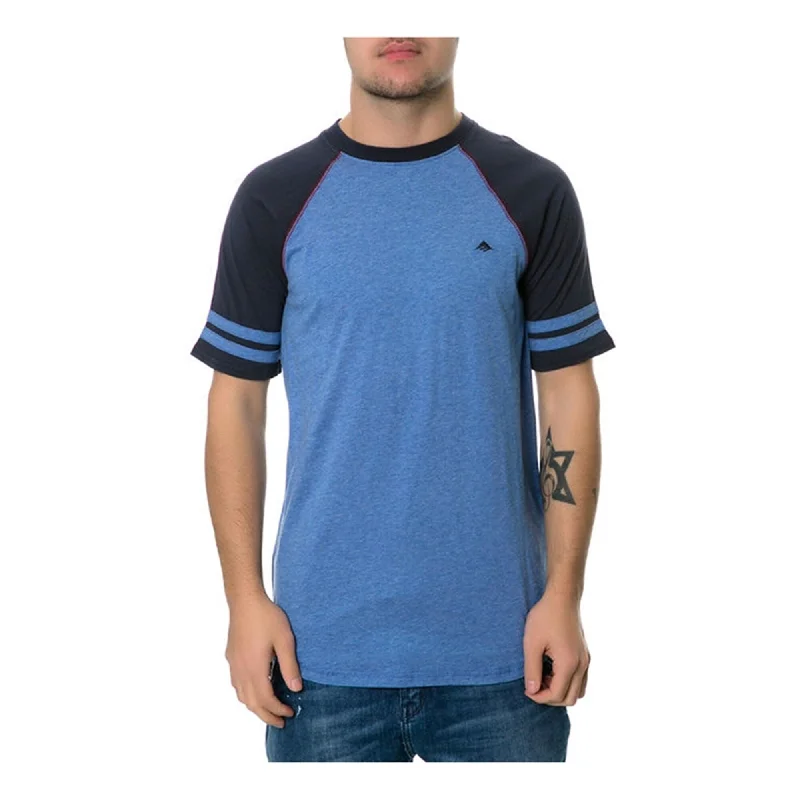 Men's short-sleeve cool logo top-Emerica. Mens The Loner Embellished T-Shirt, Blue, Small