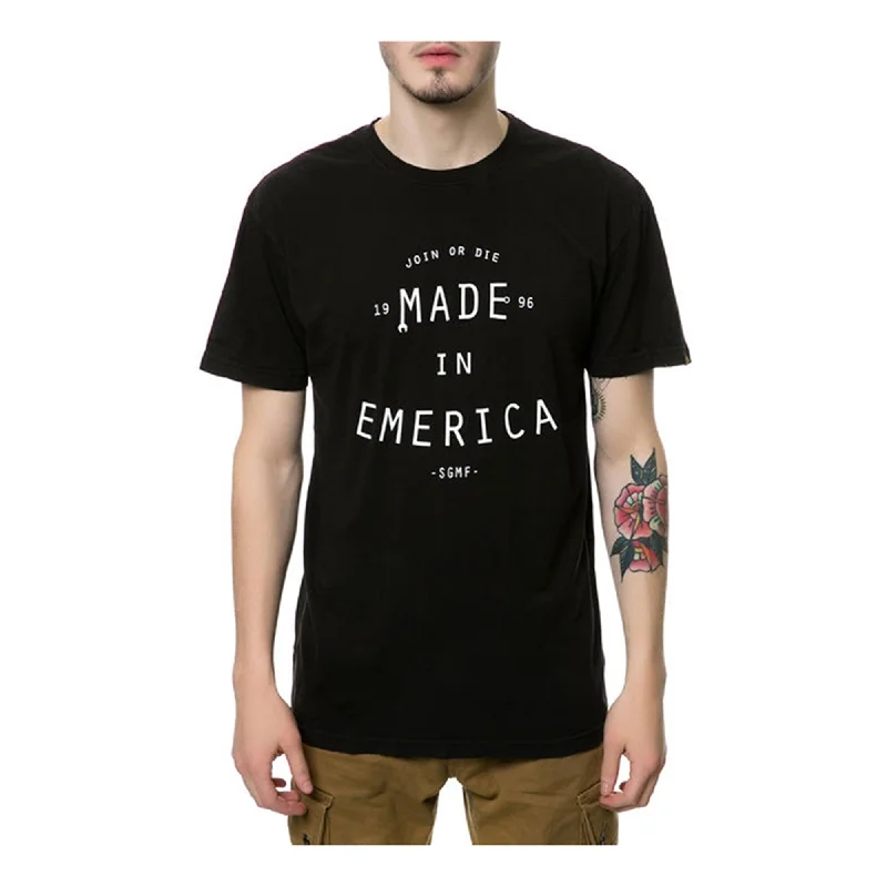 Men's short-sleeve subtle logo top-Emerica. Mens the Maintain SGMF Graphic T-Shirt, Black, Small