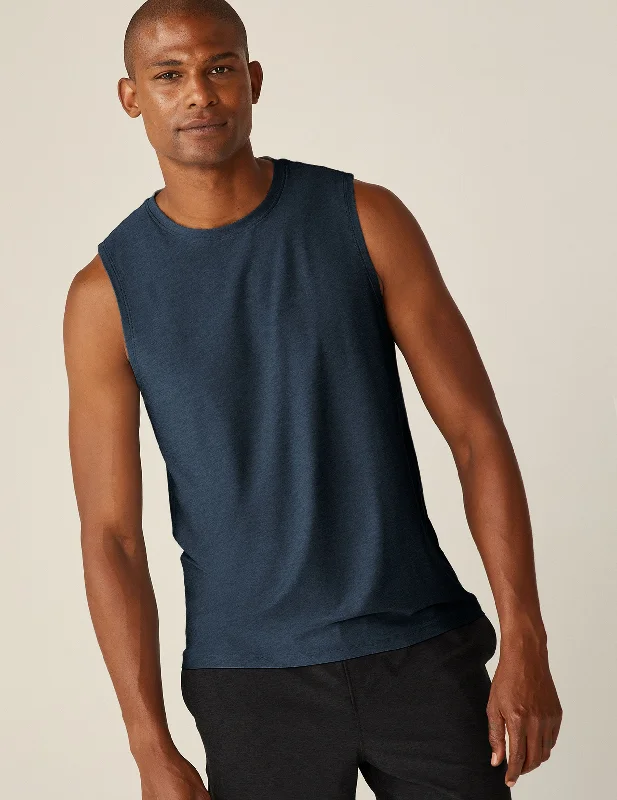 Men's short-sleeve soft faded tee-Featherweight Freeflo Muscle Tank 2.0