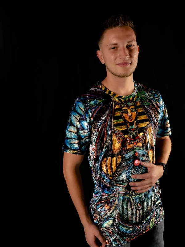 Men's short-sleeve vintage camo shirt-Ancient Mysteries Unisex Crew