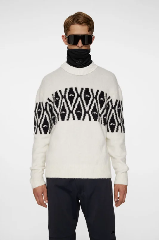 Men's thick merino pullover-Jalen Jacquard Sweater