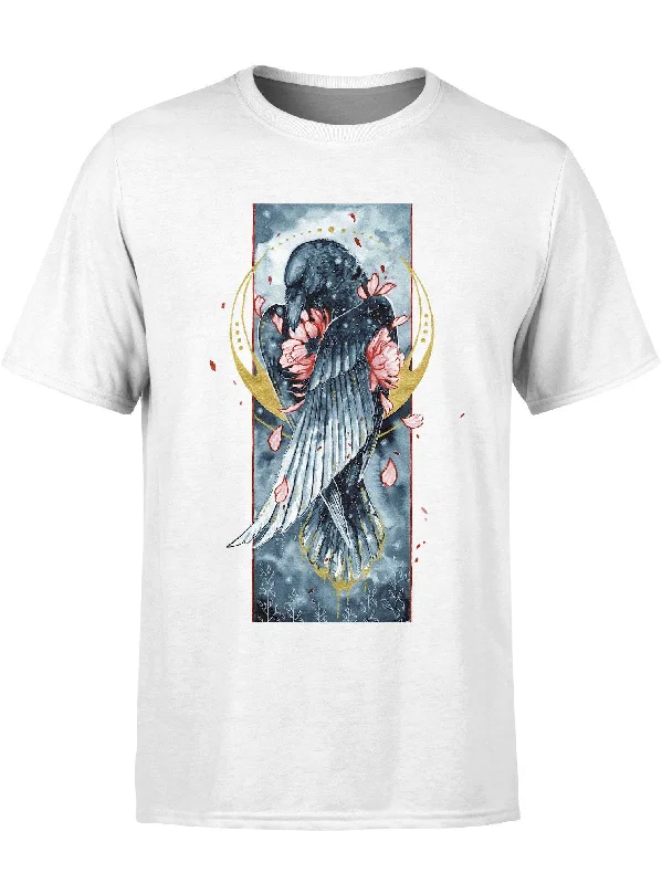 Men's short-sleeve soft jersey shirt-Golden Raven Unisex Crew