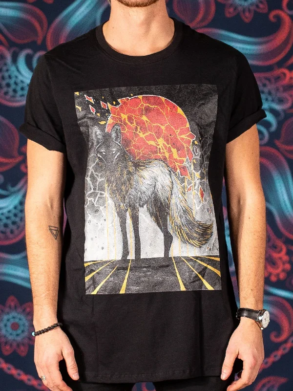 Men's short-sleeve tie-dye shirt-GOLDEN WOLF Premium Cotton Crew