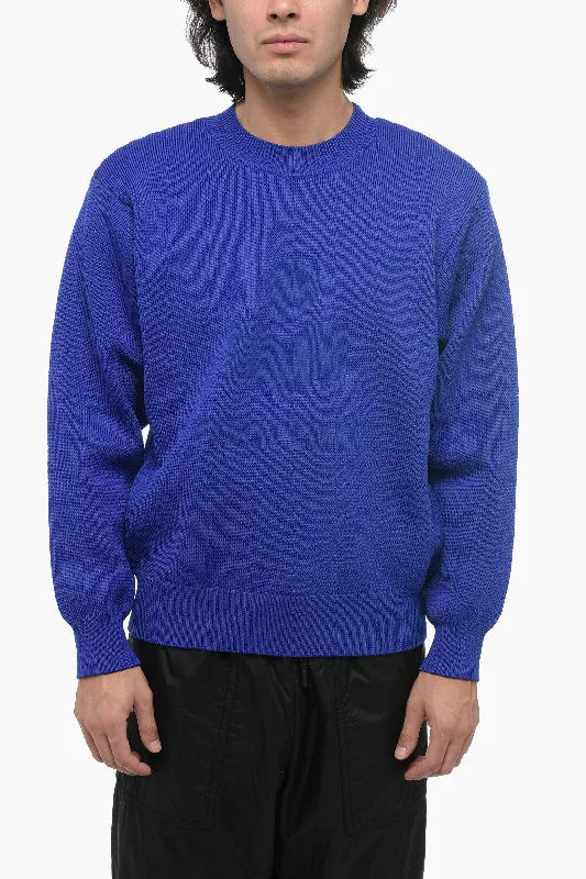 Men's slim fit cable sweater-Isabel Marant Crew Neck AYLER Cotton Blend Sweater