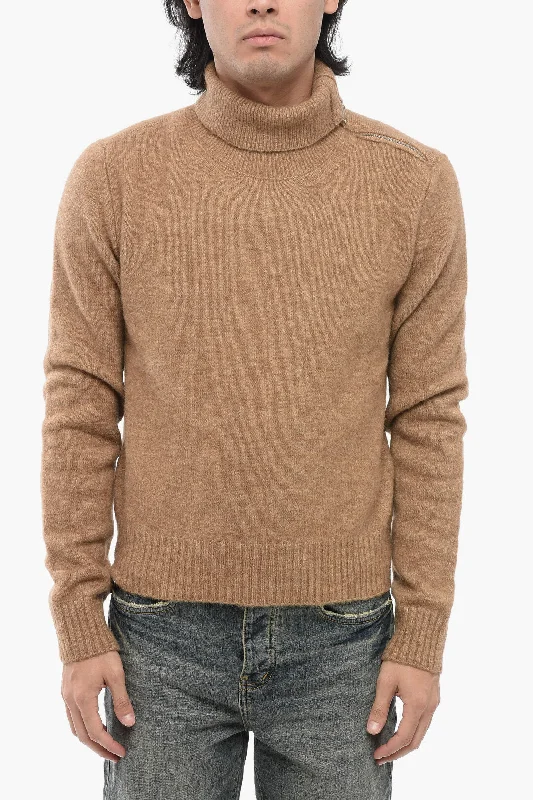 Men's lightweight cable pullover-Isabel Marant Turtleneck MAVERICK Pullover with Zipped Detail