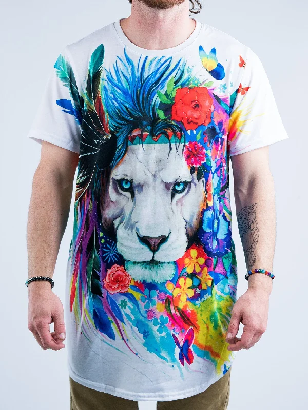 Men's short-sleeve lightweight Henley-King of Lions Tall Tee