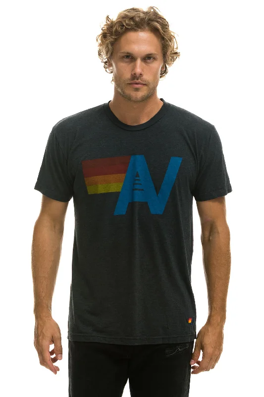 Men's short-sleeve cool logo top-LOGO TEE - CHARCOAL