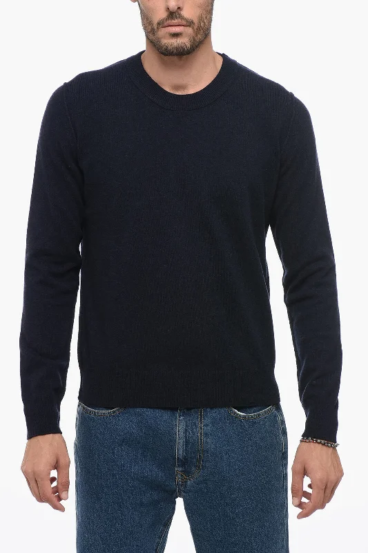 Men's luxury rib sweater-Maison Margiela MM4 Cashmere Sweater with Cuffs