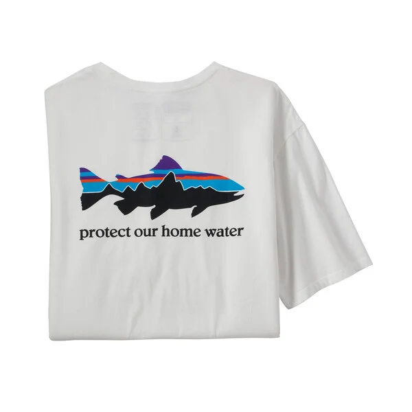 Men's short-sleeve cool beach top-Men`s Home Water Trout Organic T-Shirt