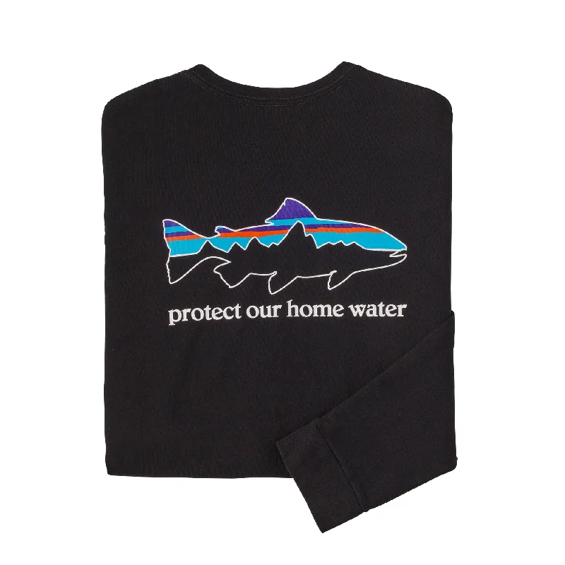 Men's short-sleeve travel-friendly tee-Men`s Long-Sleeved Home Water Trout Responsibili-Tee