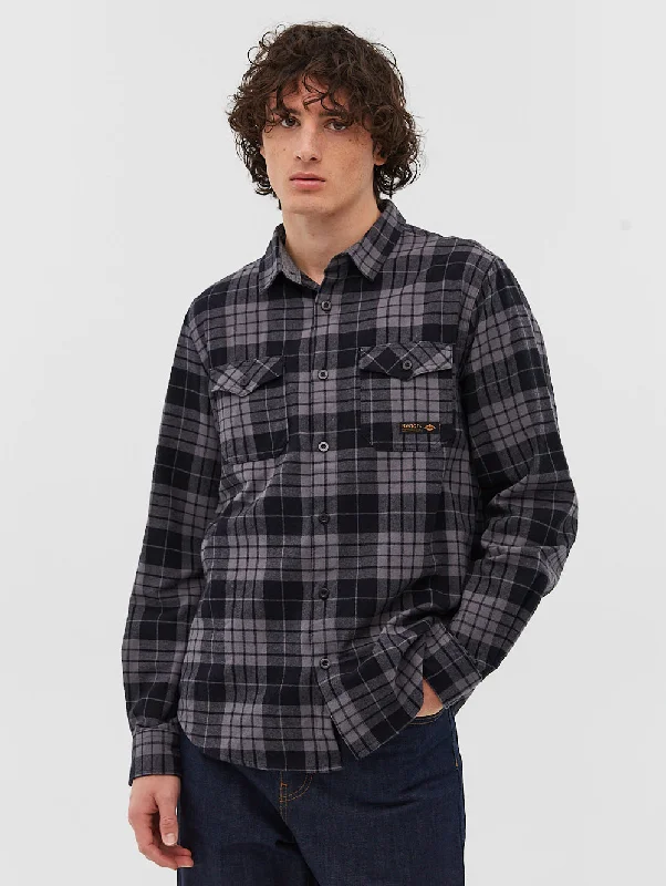 Men's short-sleeve bold camo top-Carlow Flannel Shirt