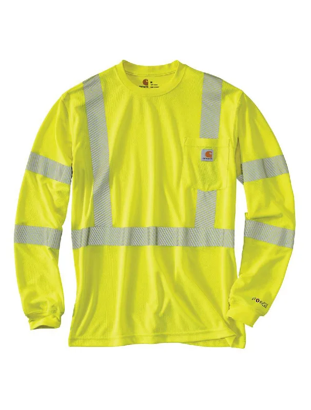 Men's short-sleeve bold logo top-Men's Force High-Visibility Long Sleeve Class 3 T-Shirt