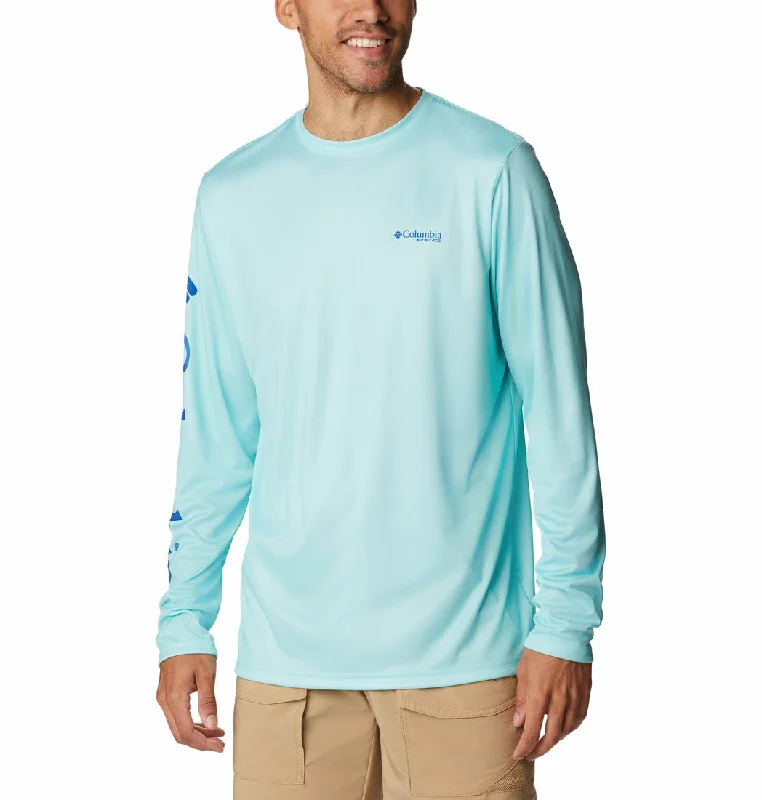 Men's short-sleeve soft tropical shirt-Men's PFG Terminal Tackle Carey Chen Long Sleeve Shirt