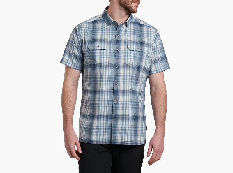 Men's short-sleeve high-stretch tee-Men's Response Short Sleeve Woven Shirt