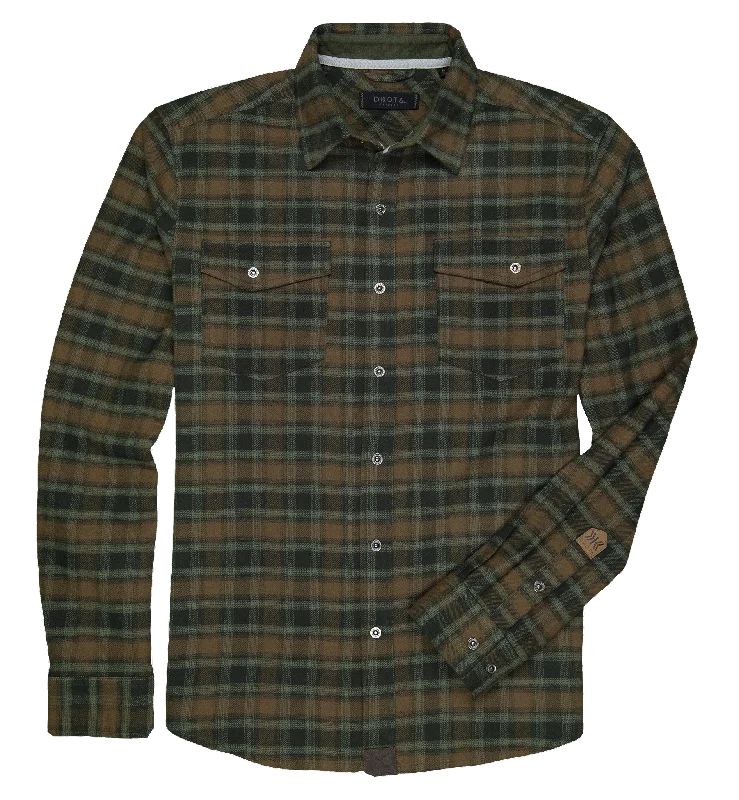 Men's short-sleeve heather gray tee-Men's Riley Flannel Shirt