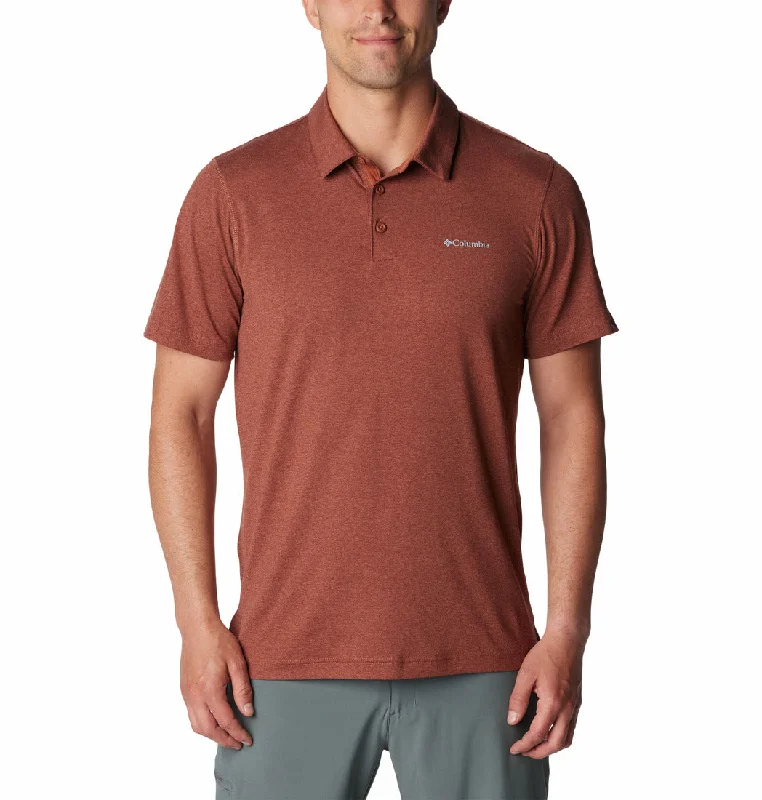 Men's short-sleeve minimalist v-neck tee-Men's Tech Trail Polo Shirt