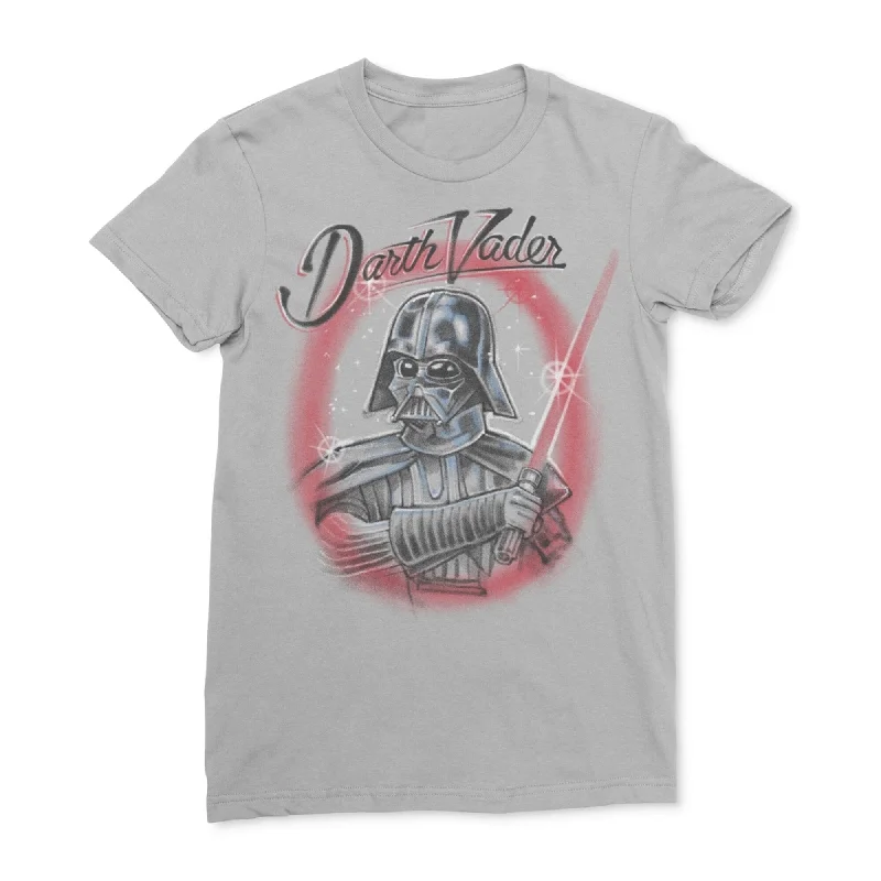 Men's short-sleeve performance polo-Mighty Fine Mens Dart Vader Graphic T-Shirt, Grey, Small