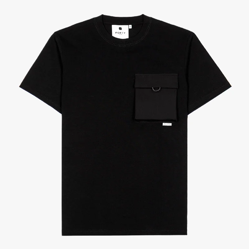 Men's short-sleeve performance polo-004 Tee (Black)