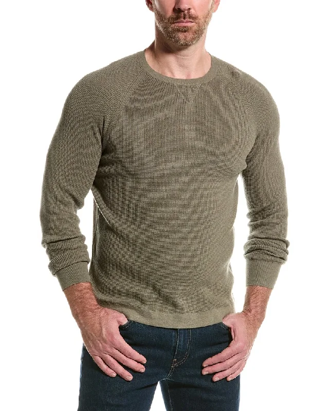 Men's soft alpaca sweater-NAADAM Waffle Cashmere-Blend Crewneck Pullover