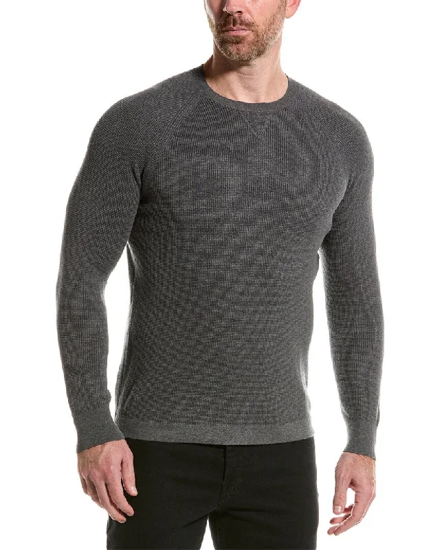 Men's luxury shawl sweater-NAADAM Waffle Cashmere-Blend Crewneck Pullover