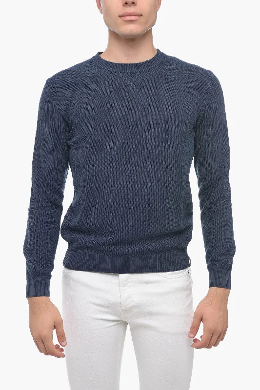 Men's lightweight shawl sweater-North Sails Cotton Crewneck Pullover