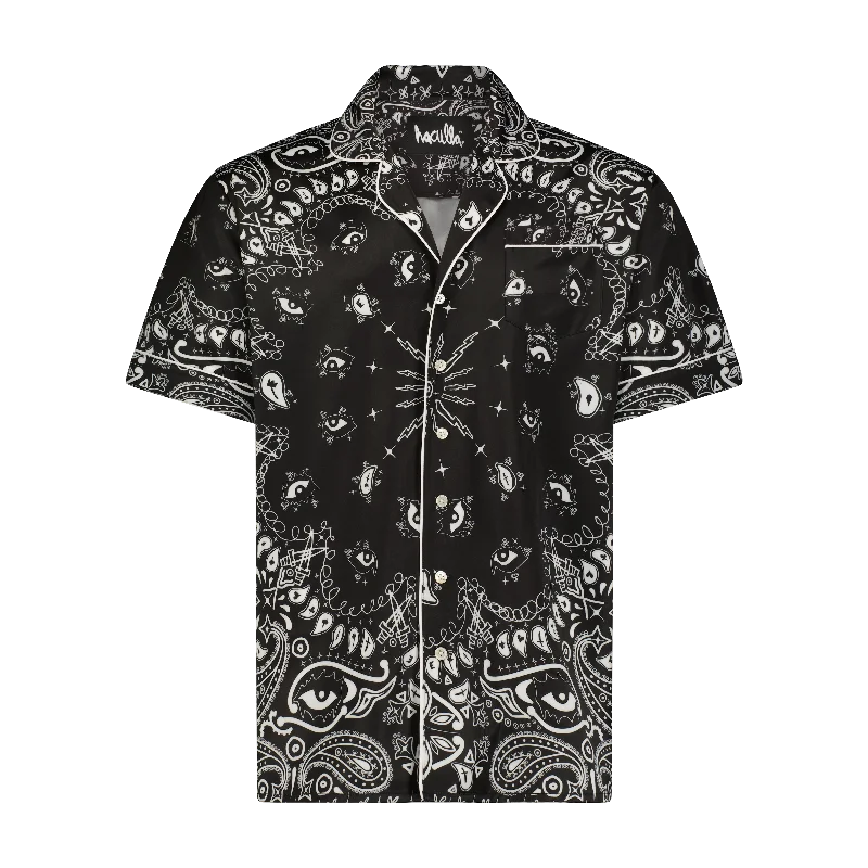 Men's short-sleeve urban faded tee-PAISLEY VISCOSE SHIRT