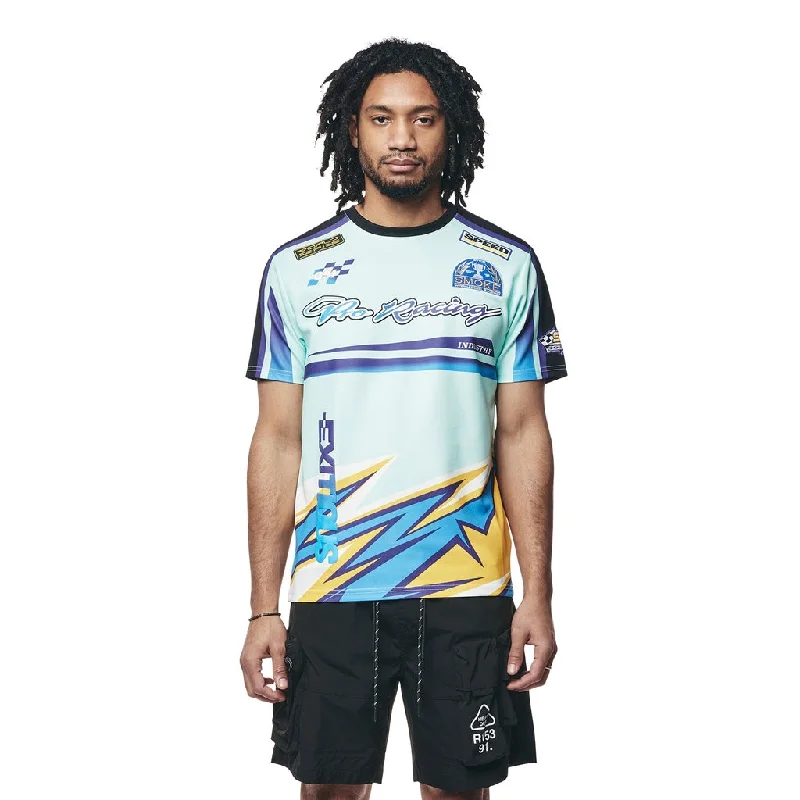 Men's short-sleeve soft tropical shirt-Racing Sublimation SS T-Shirt - Blue