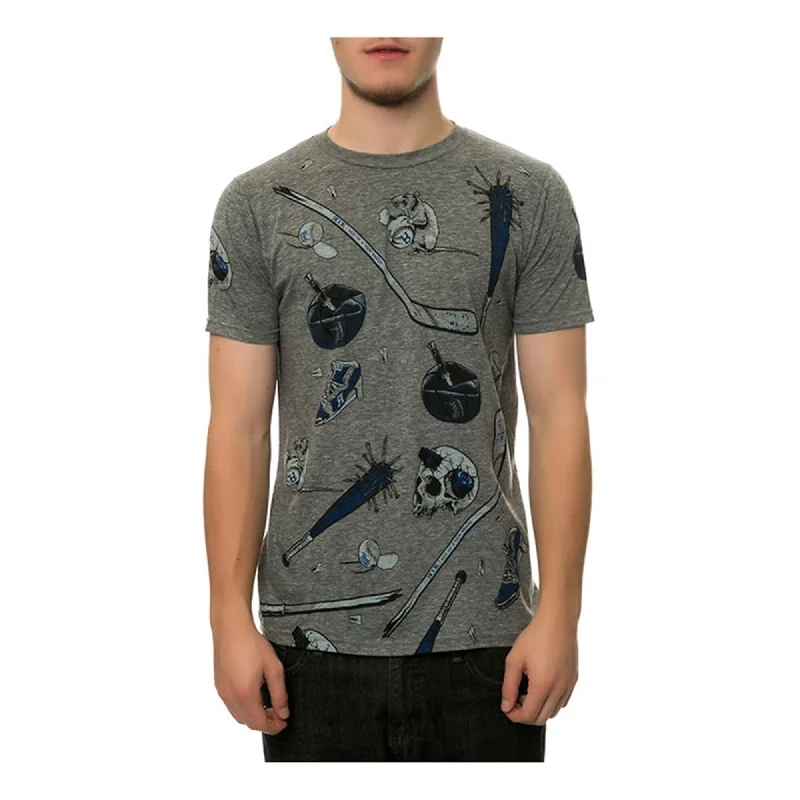 Men's short-sleeve versatile stripe top-Rook Mens The Sticks And Stones Graphic T-Shirt