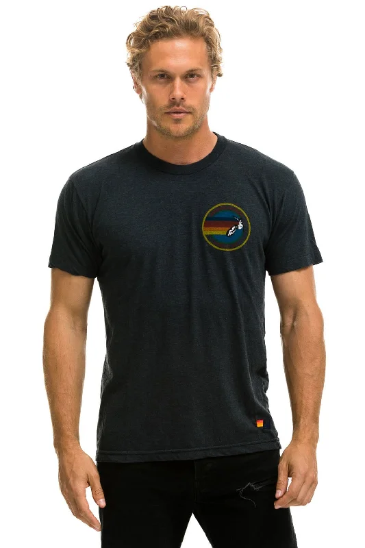 Men's short-sleeve cool logo top-SIGNATURE SMALL VENICE CIRCLE TEE - CHARCOAL