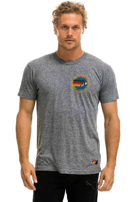 Men's short-sleeve lightweight pattern top-SIGNATURE SMALL CIRCLE LOGO TEE - HEATHER GREY