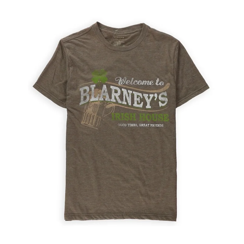 Men's short-sleeve earthy graphic top-SONOMA life+style Mens Blarney's Graphic T-Shirt, Brown, Small