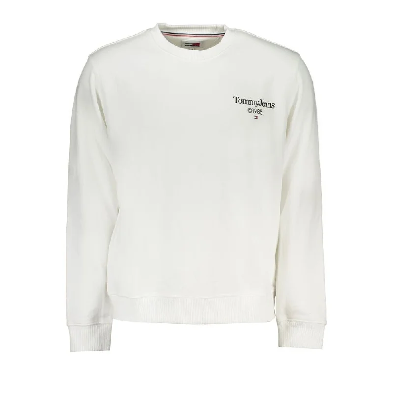 Men's lightweight shawl sweater-Tommy Hilfiger White Cotton Men's Sweater