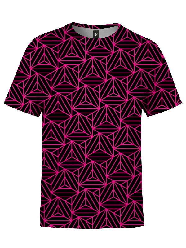 Men's short-sleeve relaxed logo top-Trinity Vortex (Pink) Unisex Crew