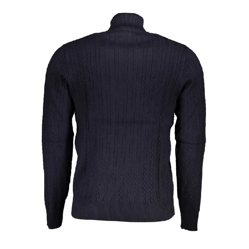 Men's trendy cable sweater-U.S. Grand Polo Elegant Turtleneck Twisted Neck Men's Sweater