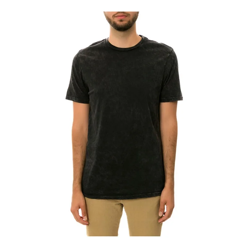 Men's short-sleeve vintage camo shirt-Volcom Mens The Mineral Wash Basic T-Shirt, Black, Small