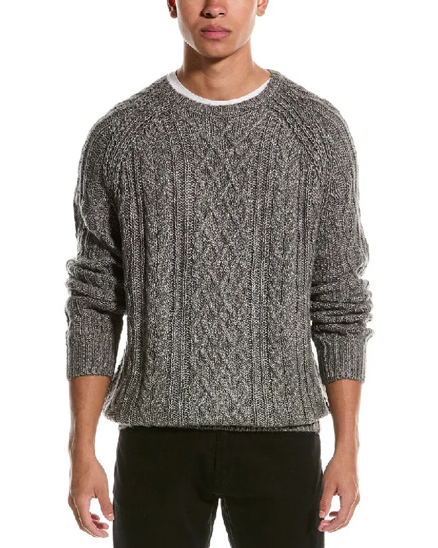 Men's trendy mock sweater-WEATHERPROOF VINTAGE Chunky Wool-Blend Sweater