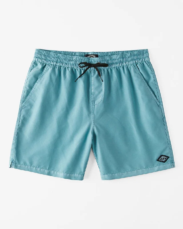 Men's slim performance pants-Billabong All Day OVD Layback Boardshorts-Dusty Blue