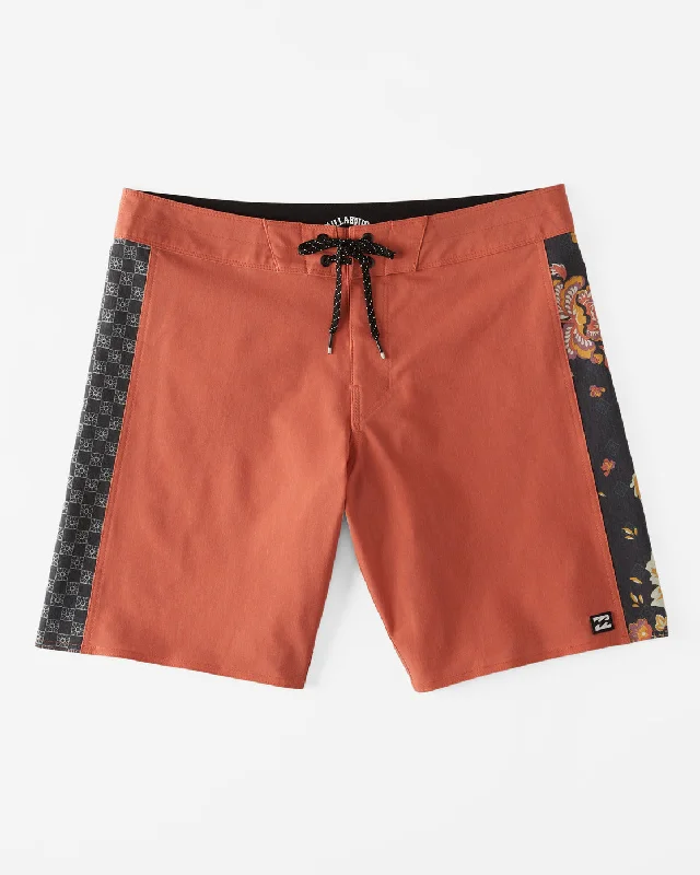 Men's rugged denim pants-Billabong D Bah Pro Boardshorts-Burnt Red